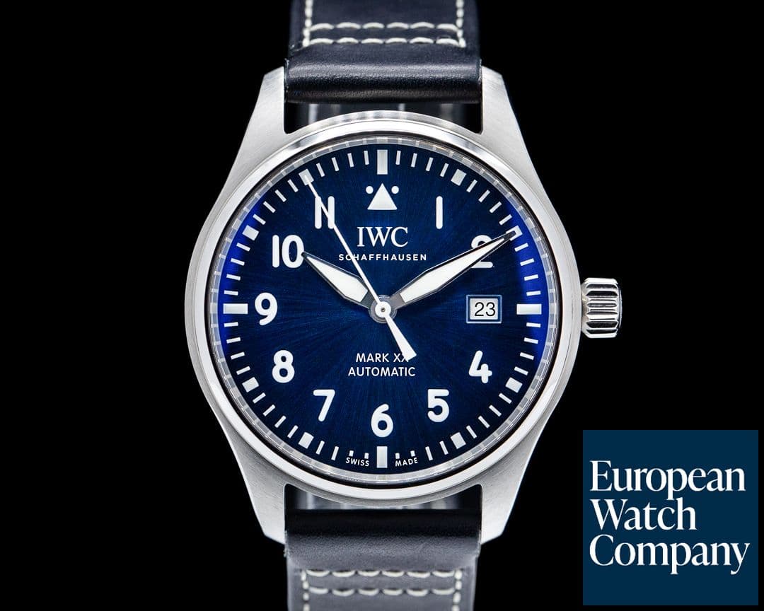 Image of IWC Mark XX Leather Strap Blue Dial