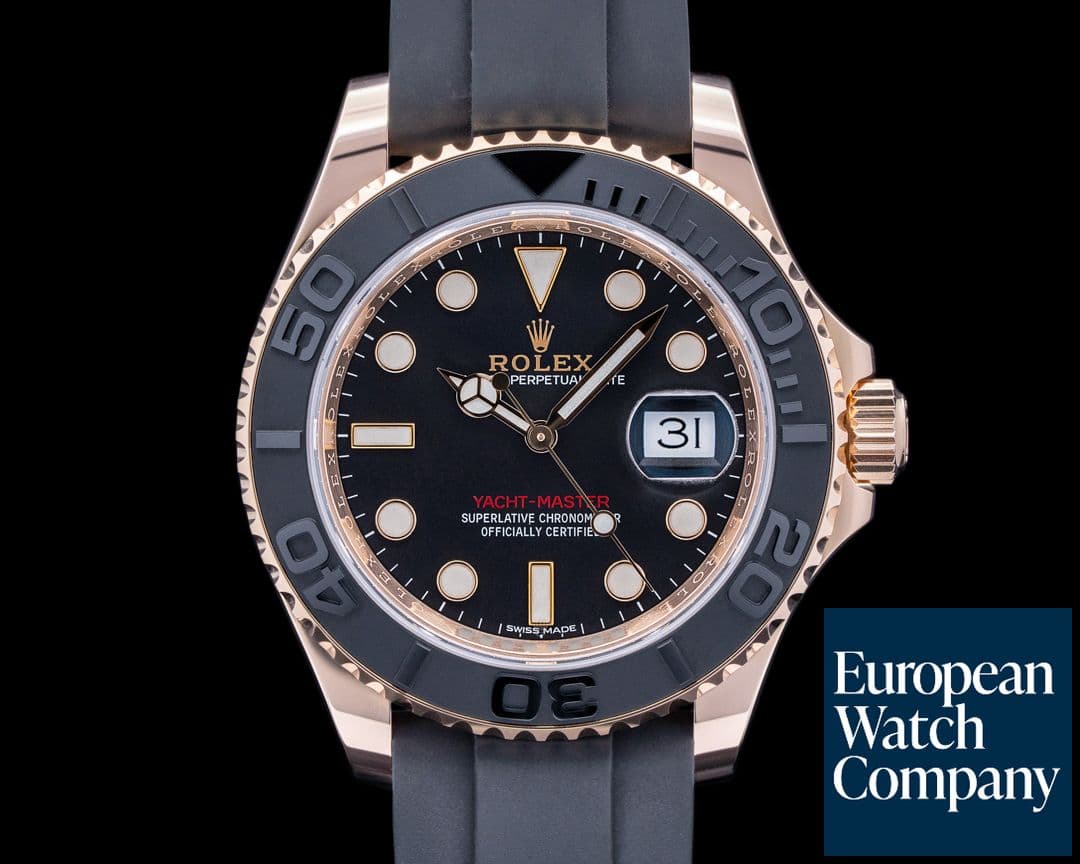 Image of Rolex Yacht Master 116655 18K Rose Gold / Rubber 40MM