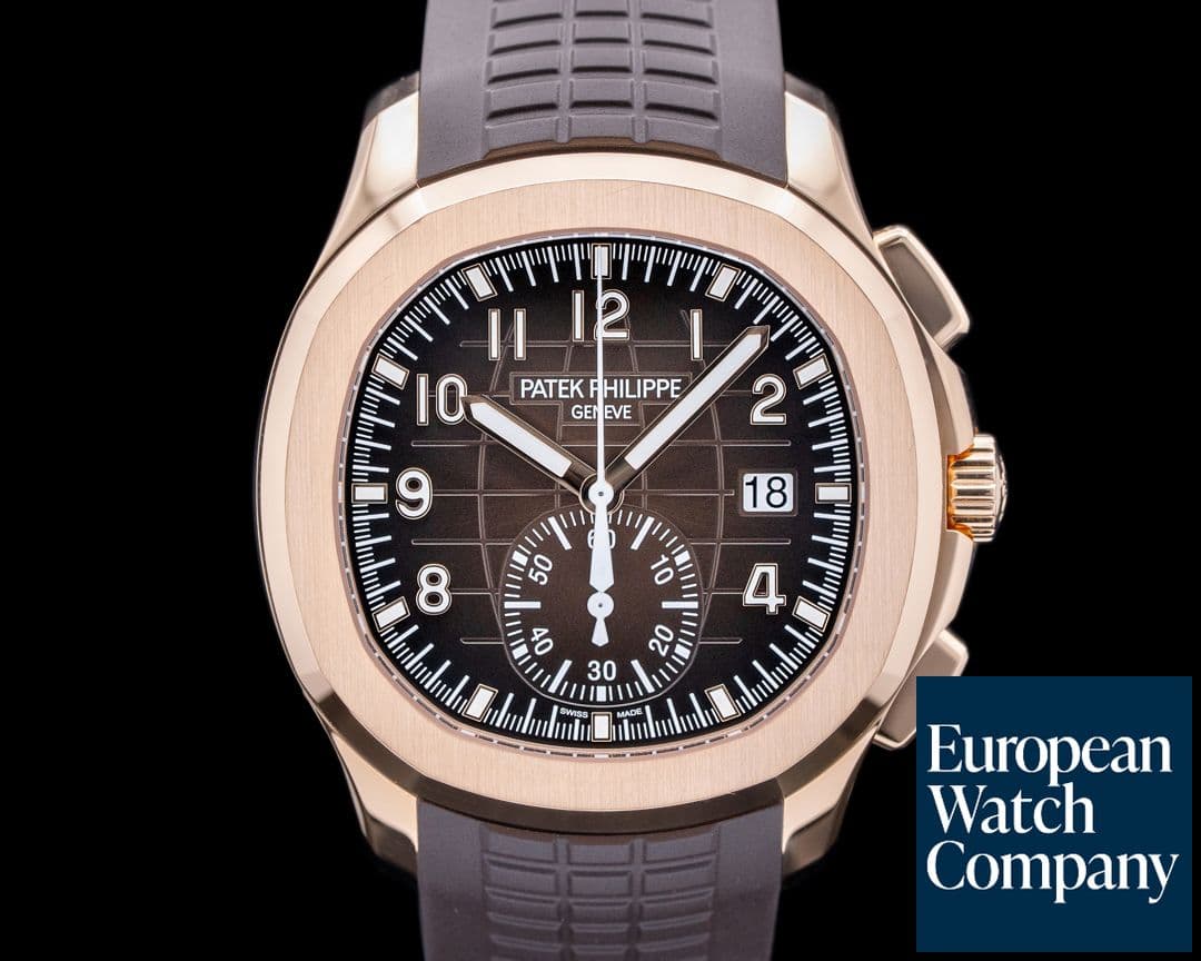 Image of Patek Philippe 5968R Aquanaut Chronograph Rose Gold Brown Dial Chronograph