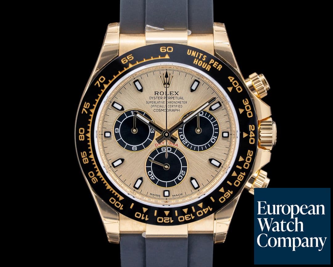 Image of Rolex Daytona 116518LN Gold Dial 18K Yellow Gold / Rubber 2021 UNWORN STICKERE