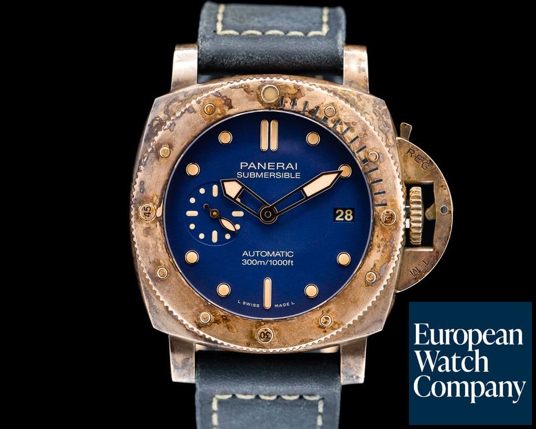 Image of Panerai Submersible Bronzo PAM01074 Blu Abisso