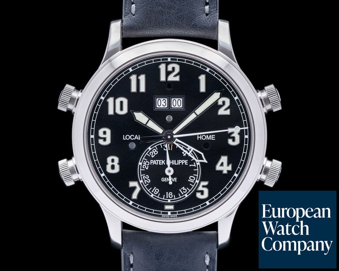 Image of Patek Philippe Calatrava 5520P Pilot Travel Time 24 Hour Alarm
