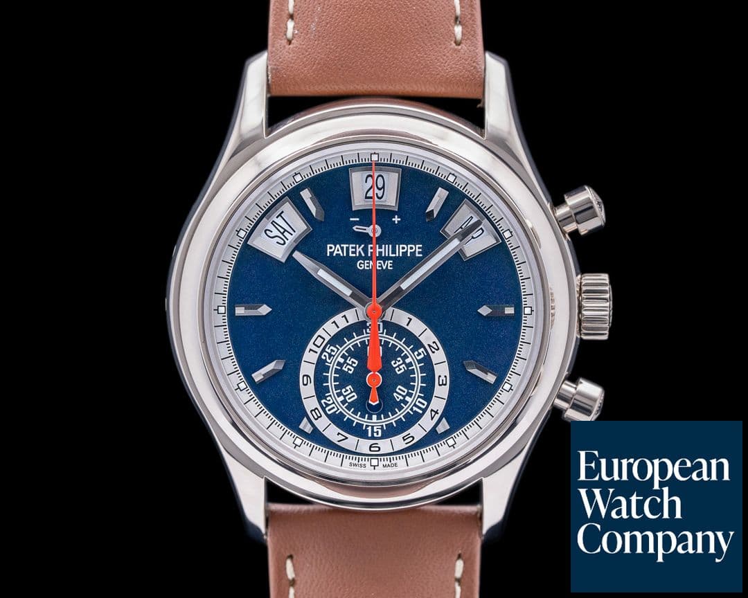 Image of Patek Philippe Annual Calendar 5960/01G Chronograph White Gold Blue Dial