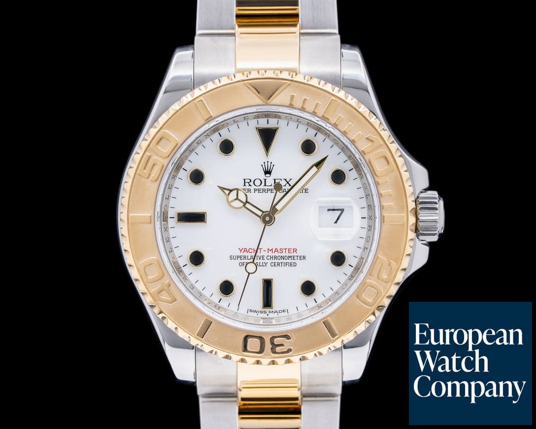 Image of Rolex Yacht Master Two Tone 18k YG/SS White Dial 