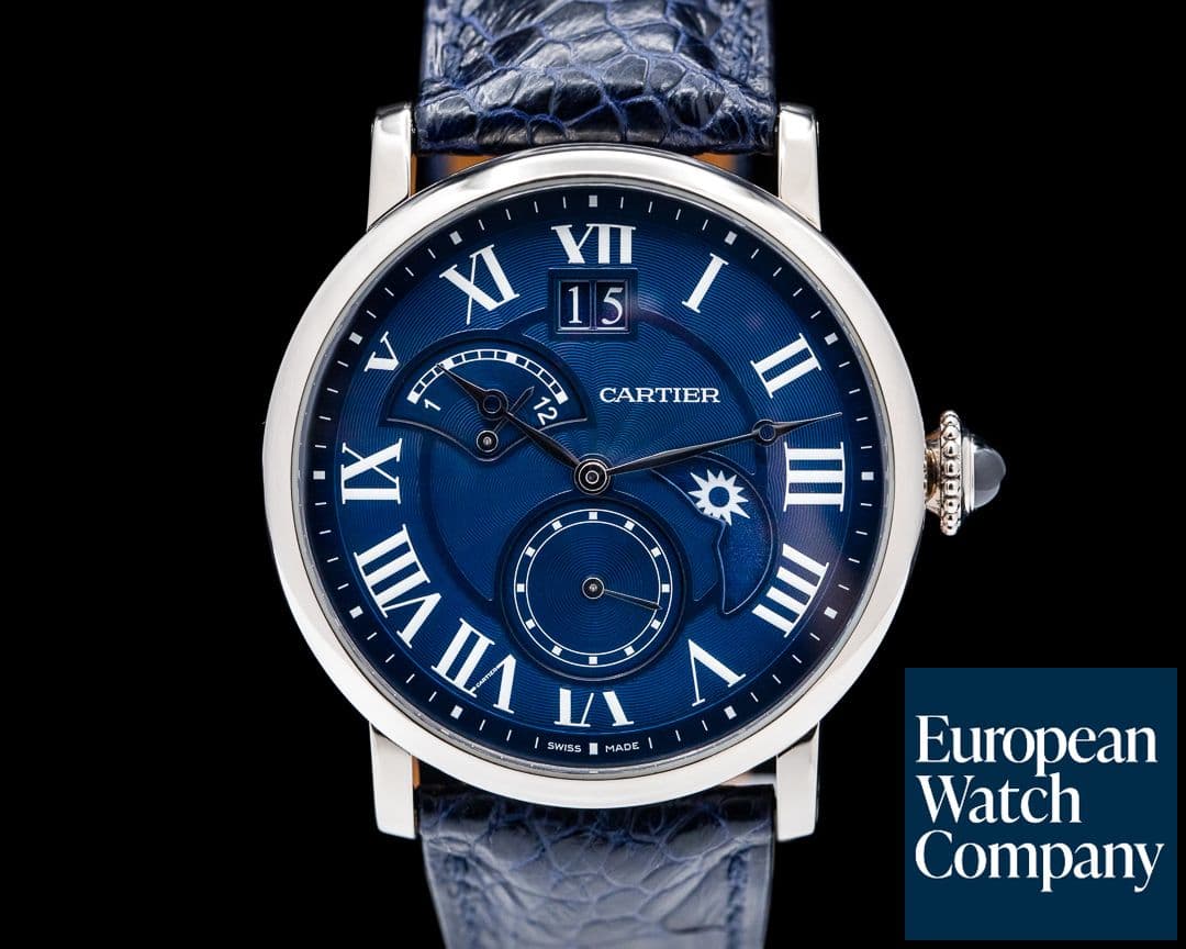 Image of Cartier Rotonde Second Time Zone Day Night White Gold Limited to 200 Examples