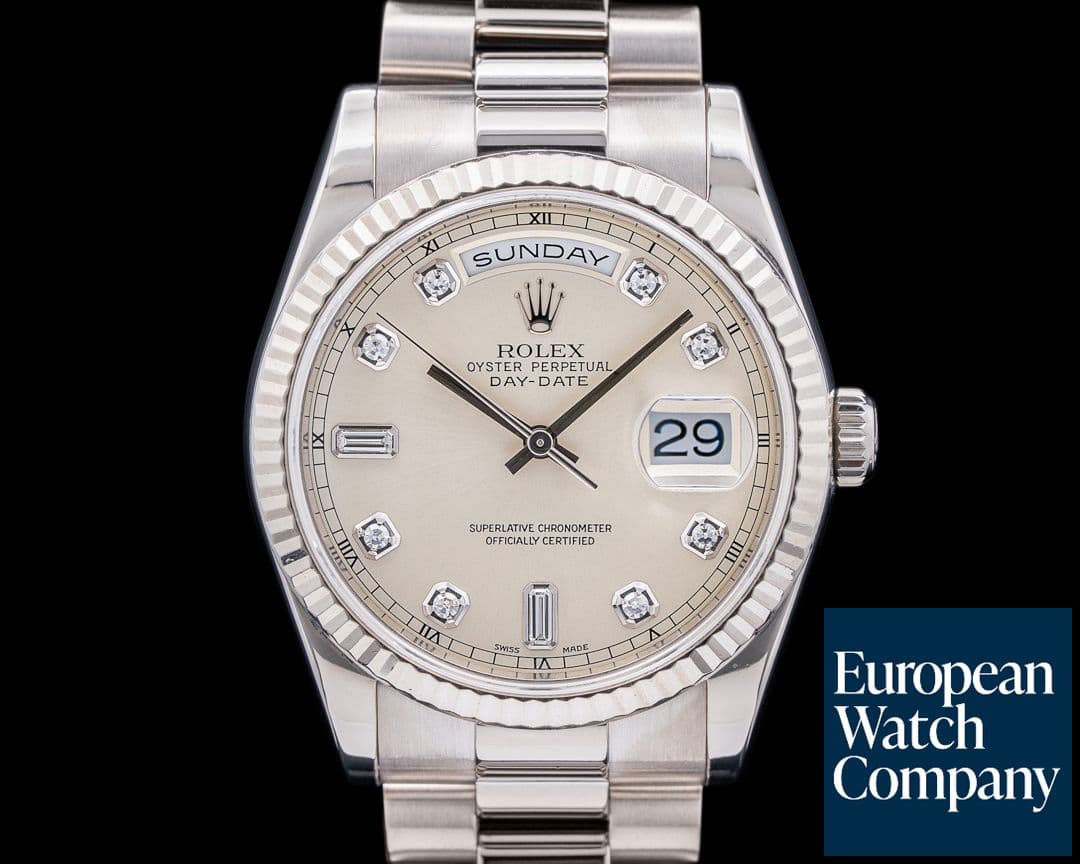 Image of Rolex Day-Date President Diamond Dial 18k White Gold FULL SET