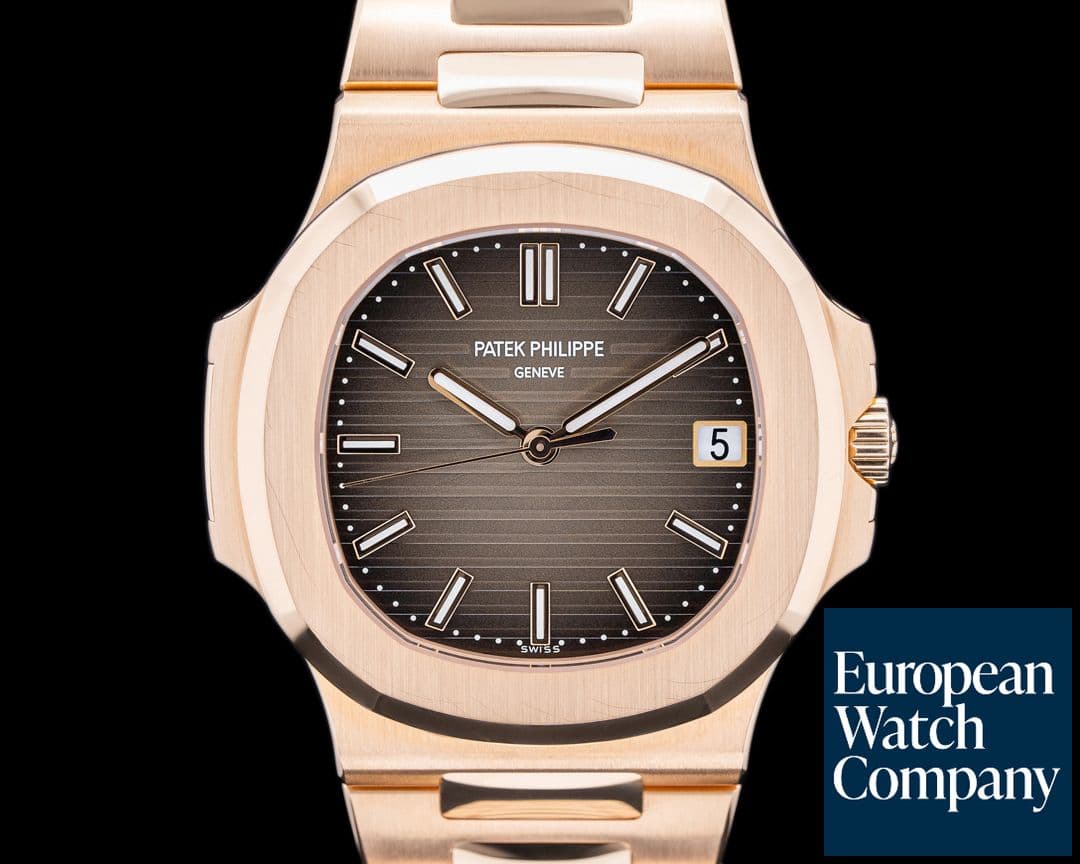 Image of Patek Philippe Jumbo Nautilus 5711/1R 18K Rose Gold Brown Dial 