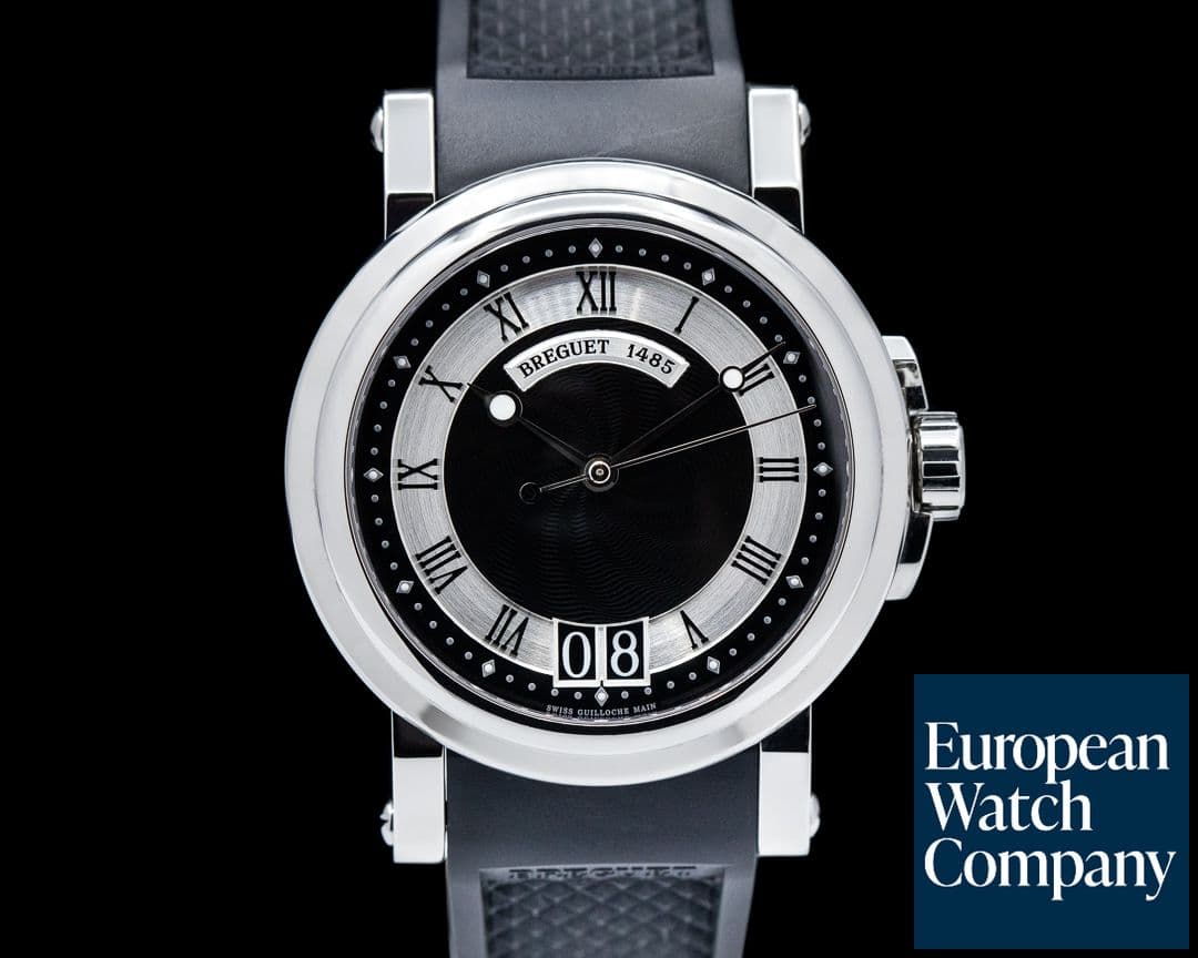 Image of Breguet Marine Big Date Black Dial SS / Rubber 