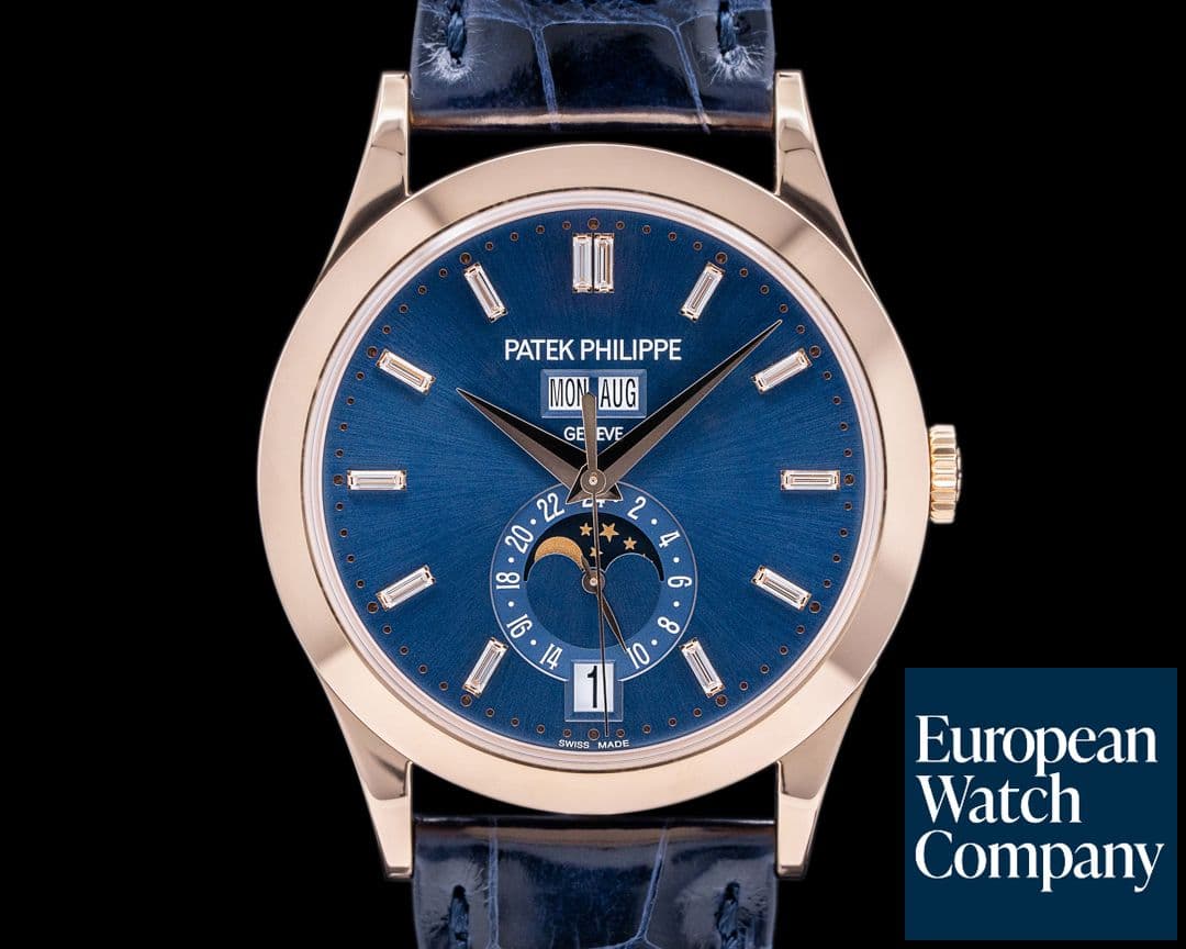 Image of Patek Philippe Annual Calendar 5396R-015 Rose Gold Blue Diamond Dial 