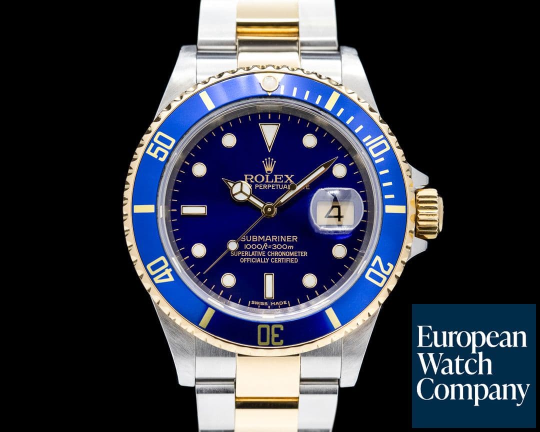Image of Rolex Submariner 16613 Blue Dial SS / 18K