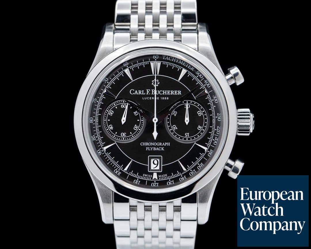 Image of Carl. F Bucherer Manero Flyback SS / SS Black Dial