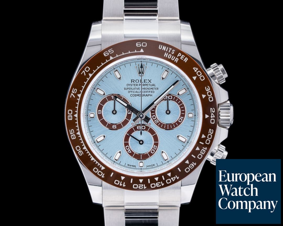 Image of Rolex Daytona 116506 Platinum Glacier Blue / Brown Ceramic 