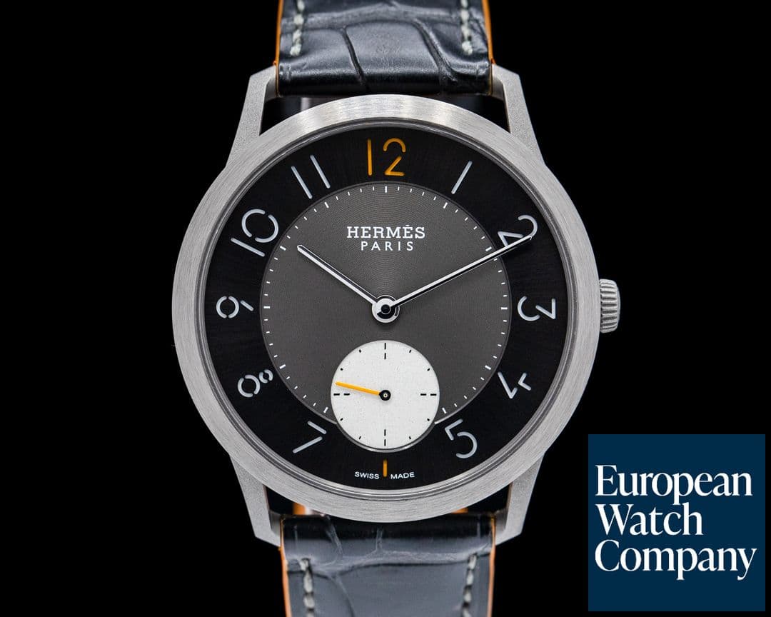 Image of Hermes Slim d'Hermes Titanium Grey Dial