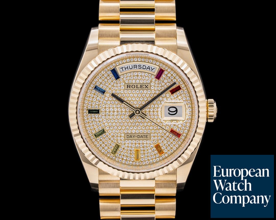 Image of Rolex Day Date President RAINBOW 18k Yellow Gold