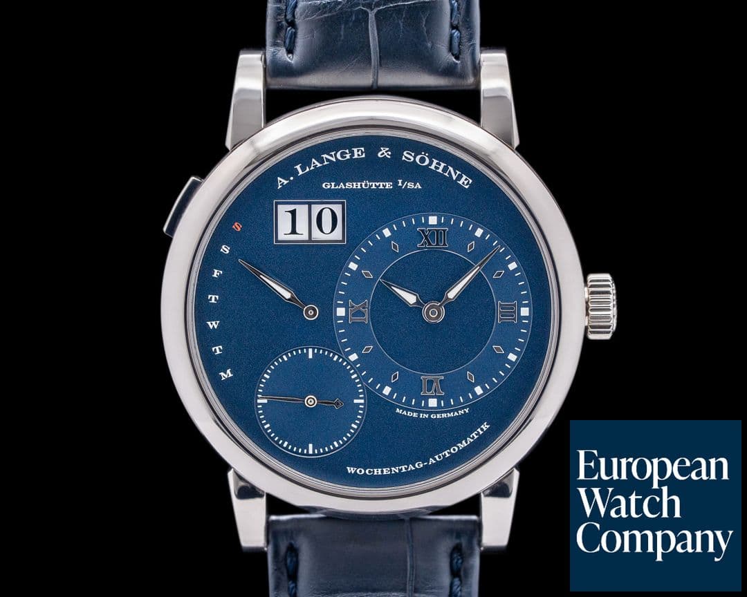 Image of A. Lange and Sohne Lange 1 Daymatic 320.025 Blue Dial RARE 