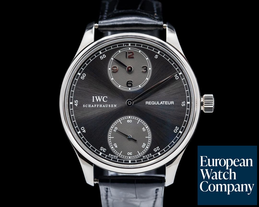 Image of IWC Portuguese Regulator 18K White Gold Grey Dial 43MM