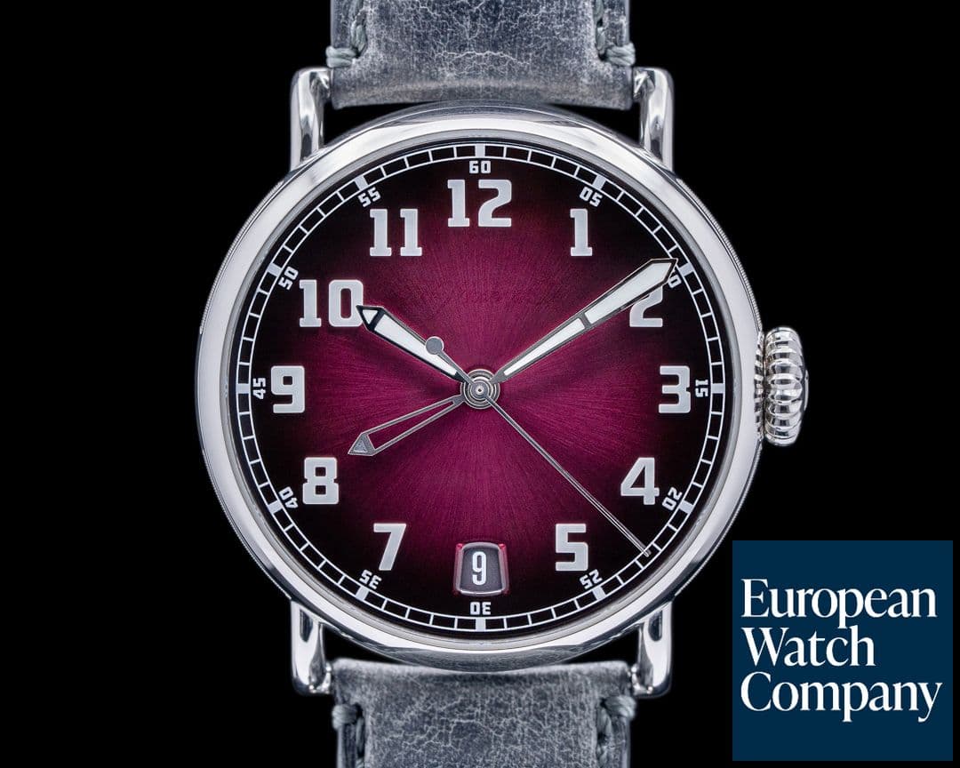 Image of H. Moser and Cie. Heritage Dual Time Fume Burgundy Dial 2023
