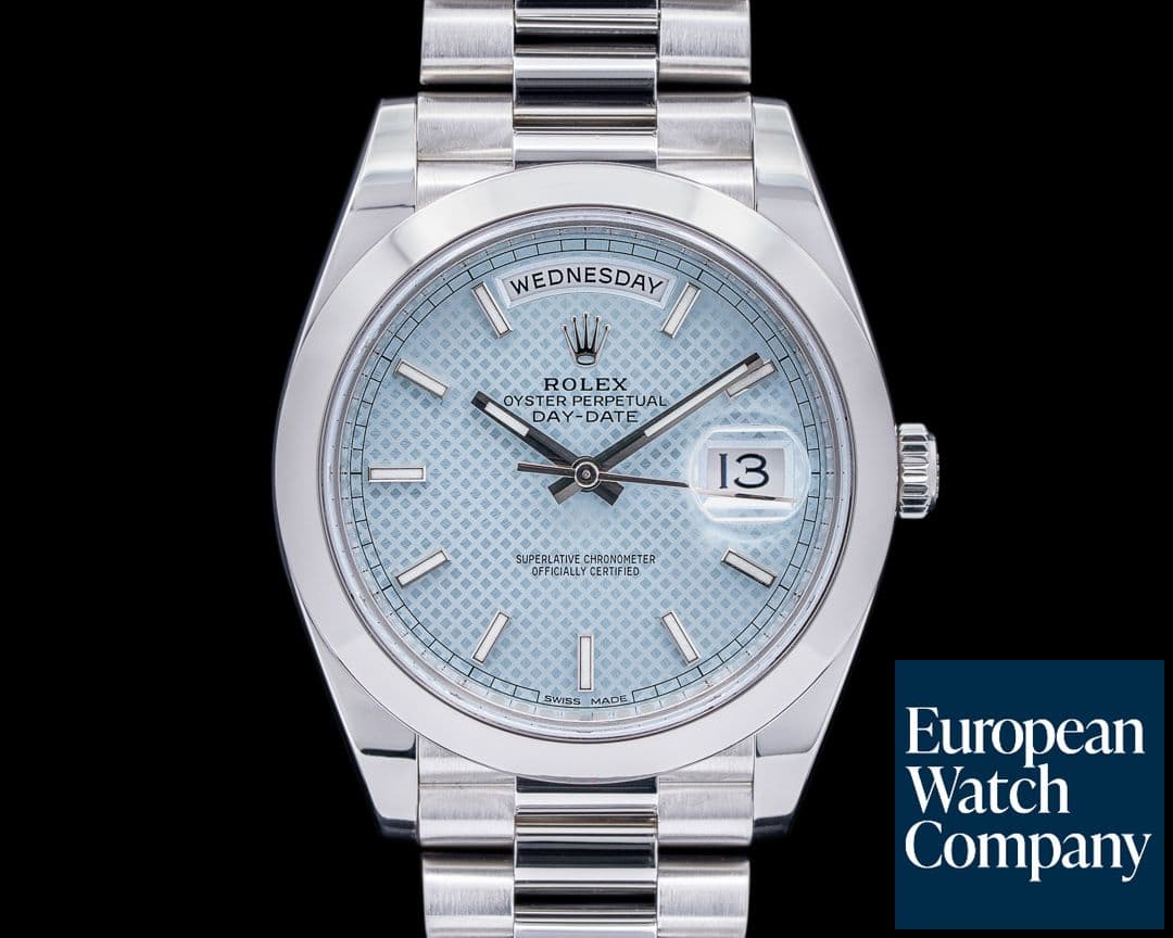 Image of Rolex Day Date 228206 Platinum Blue Dial 40MM 2022