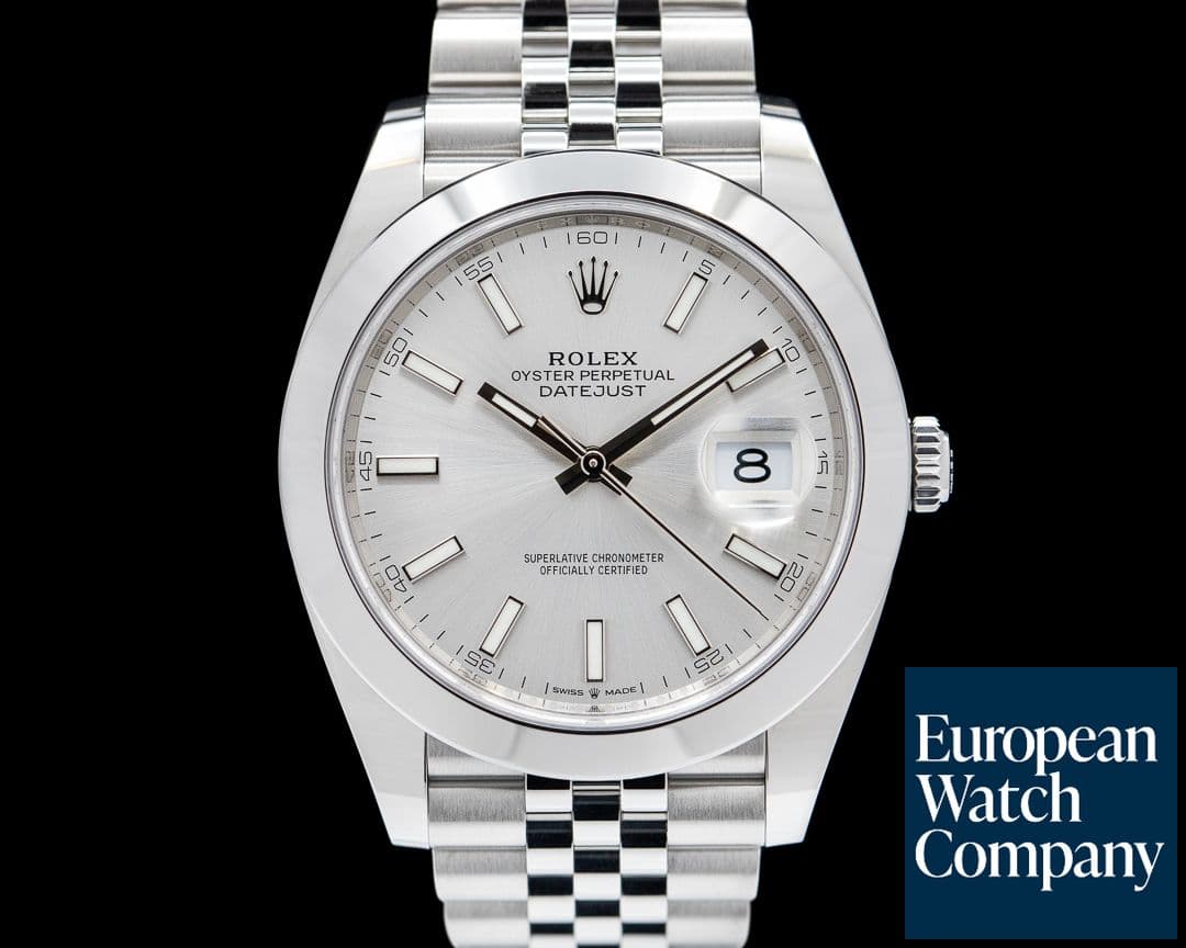 Image of Rolex Datejust 41 126300 Silver Stick Dial SS 2023