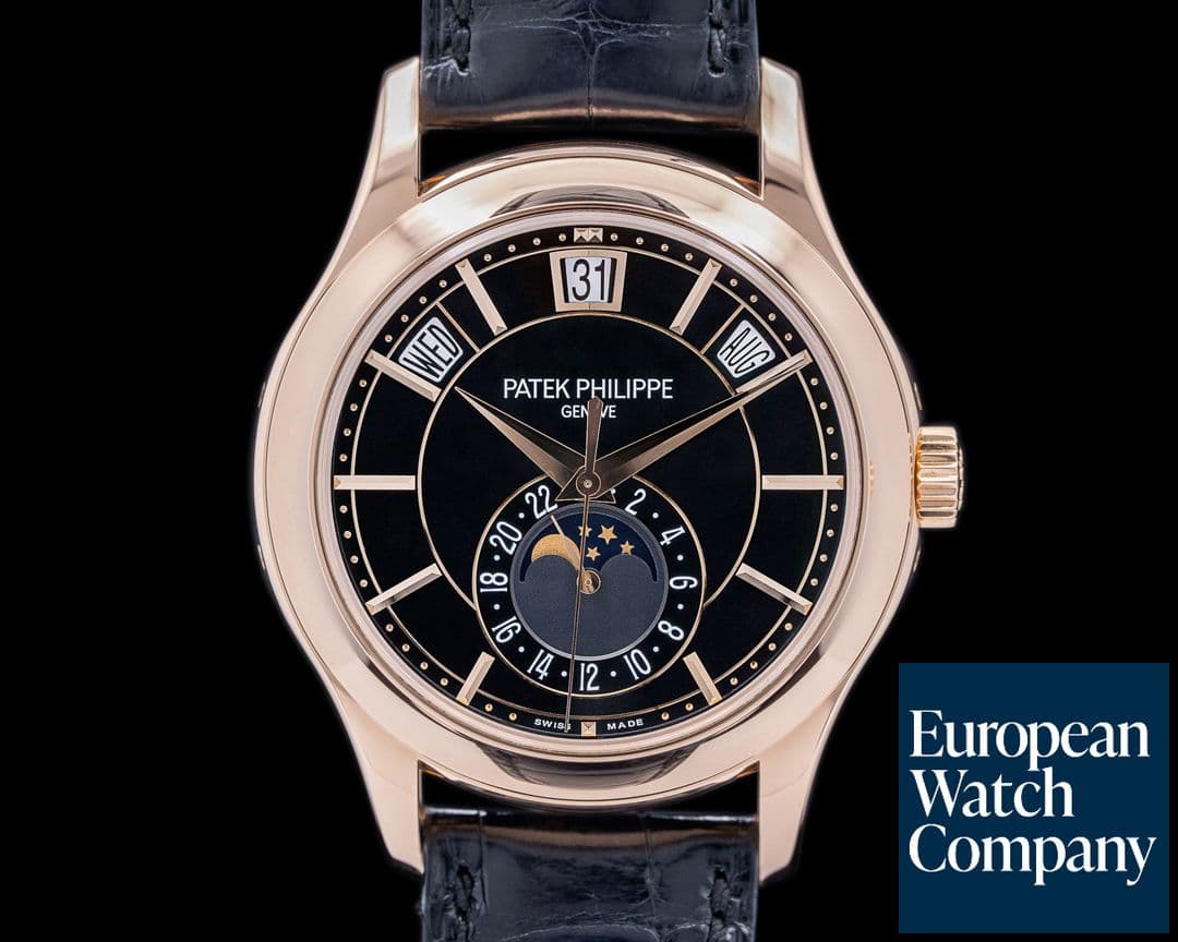 Image of Patek Philippe Annual Calendar 5205R Black Dial 18k Rose Gold 