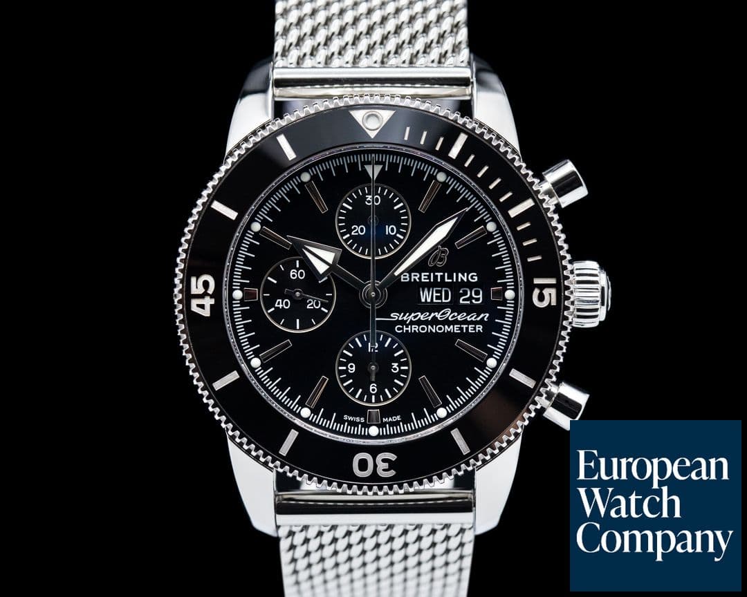 Image of Breitling SuperOcean Heritage Chronograph Black Dial SS / SS