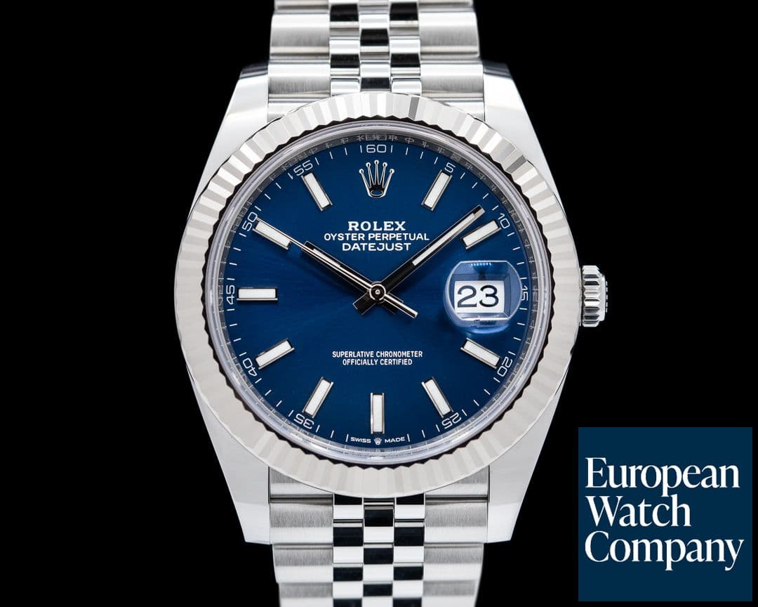 Image of Rolex Datejust 41 Blue Stick Dial SS / SS