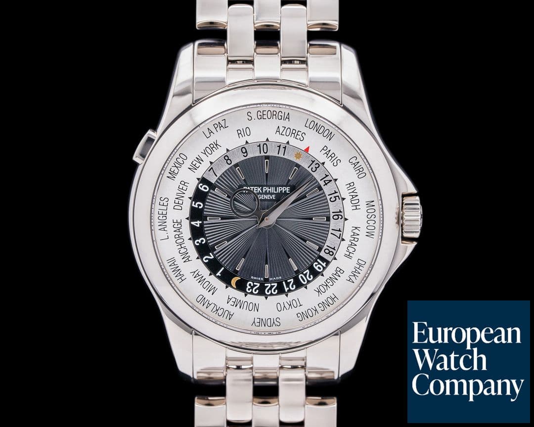 Image of Patek Philippe World Time 5130/1G 18K White Gold / 18K White Gold Bracelet