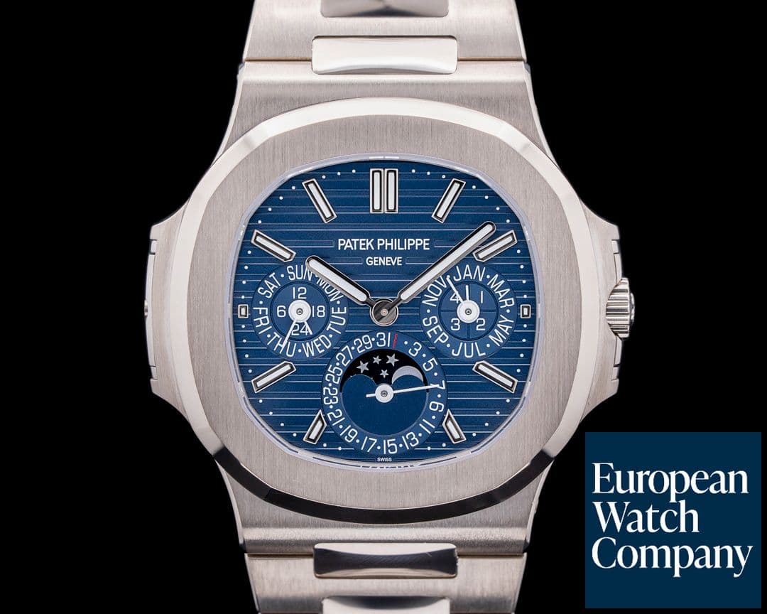 Image of Patek Philippe Nautilus 5740 Perpetual Calendar 18k White Gold Blue Dial 
