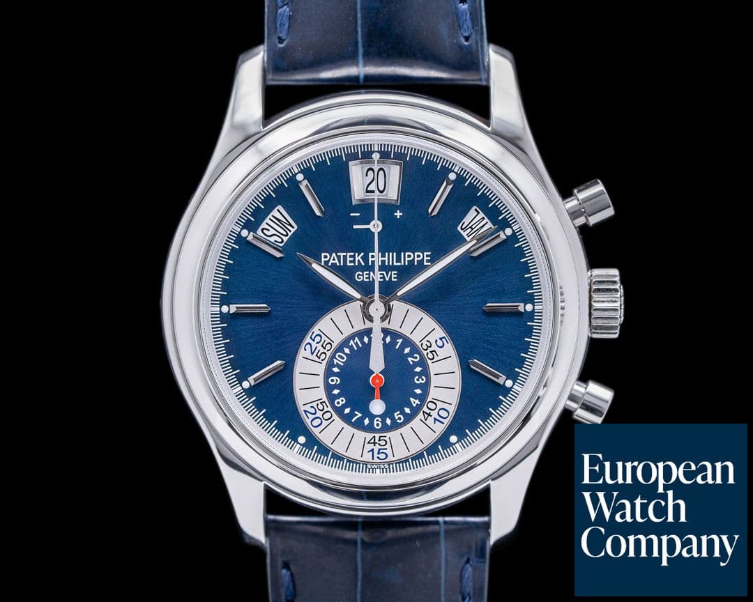 Image of Patek Philippe Annual Calendar 5960P Chronograph Platinum Blue Dial