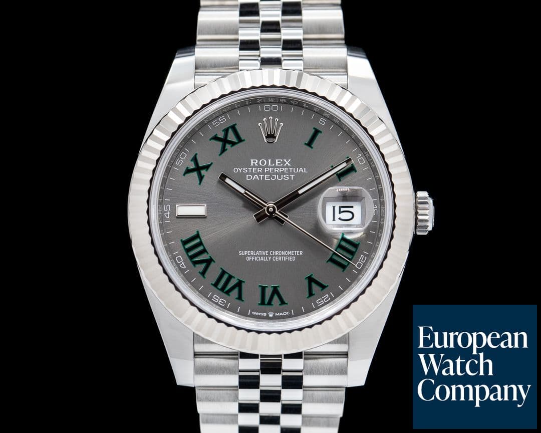 Image of Rolex Datejust 41 Rhodium Wimbledon Dial Jubilee