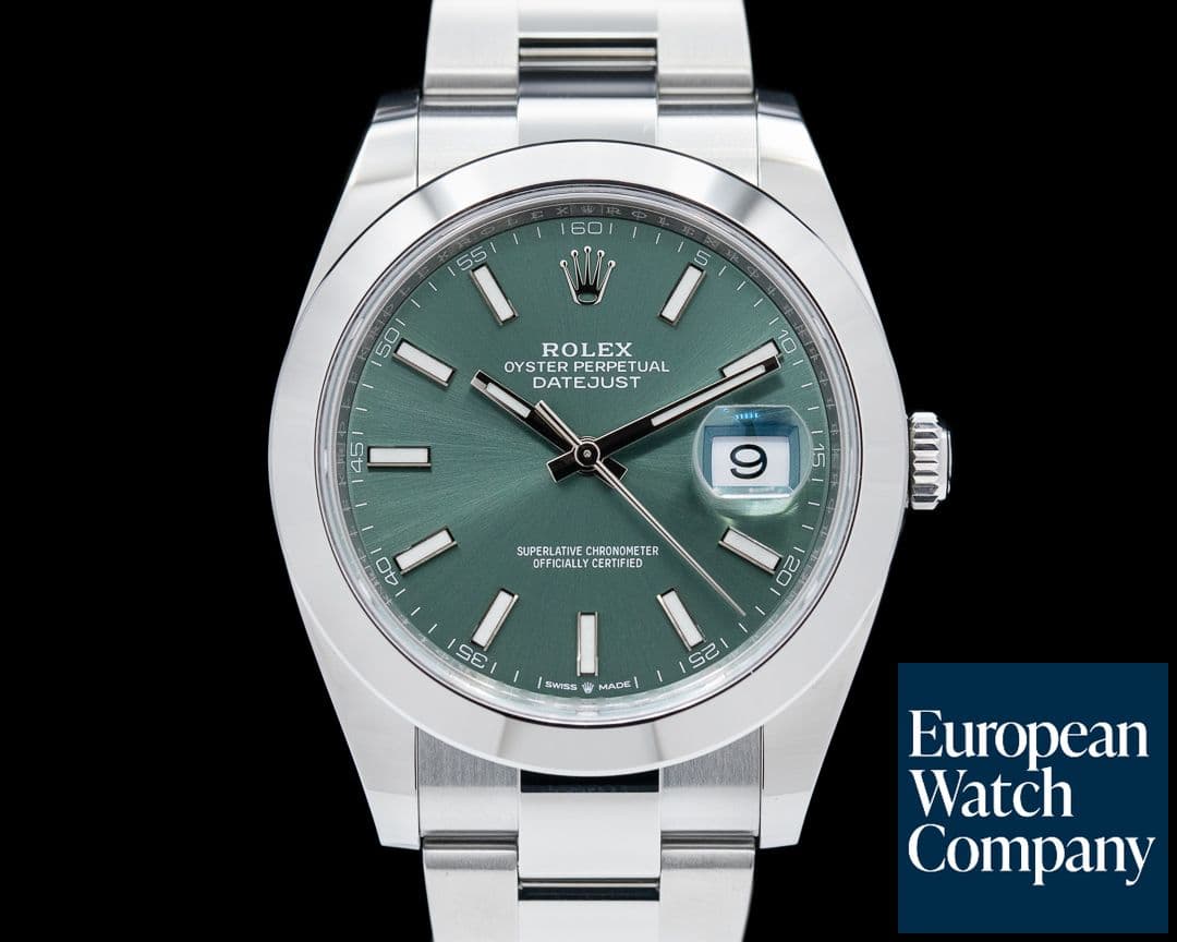 Image of Rolex Datejust 41 Mint Stick Dial SS Oyster 2023