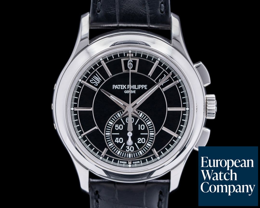 Image of Patek Philippe Chronograph Annual 5905P Calendar Platinum / Black Dial 