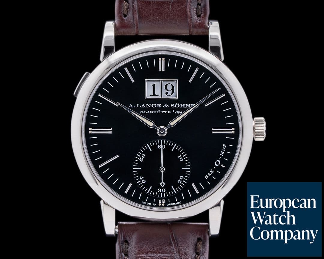 Image of A. Lange and Sohne Langematik Big Date "Sax-O-Mat" Black Dial 18K White Gold