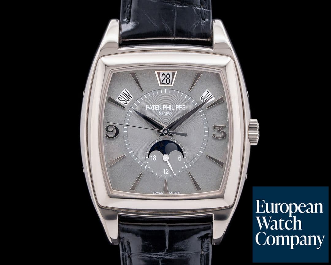 Image of Patek Philippe Gondolo Calendario 5135G 18K White Gold Grey Dial 