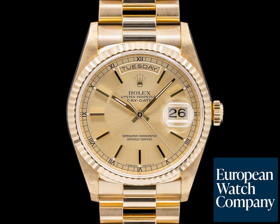 Image of Rolex Day Date President Champagne Dial 18K Yellow Gold BOX & PAPERS