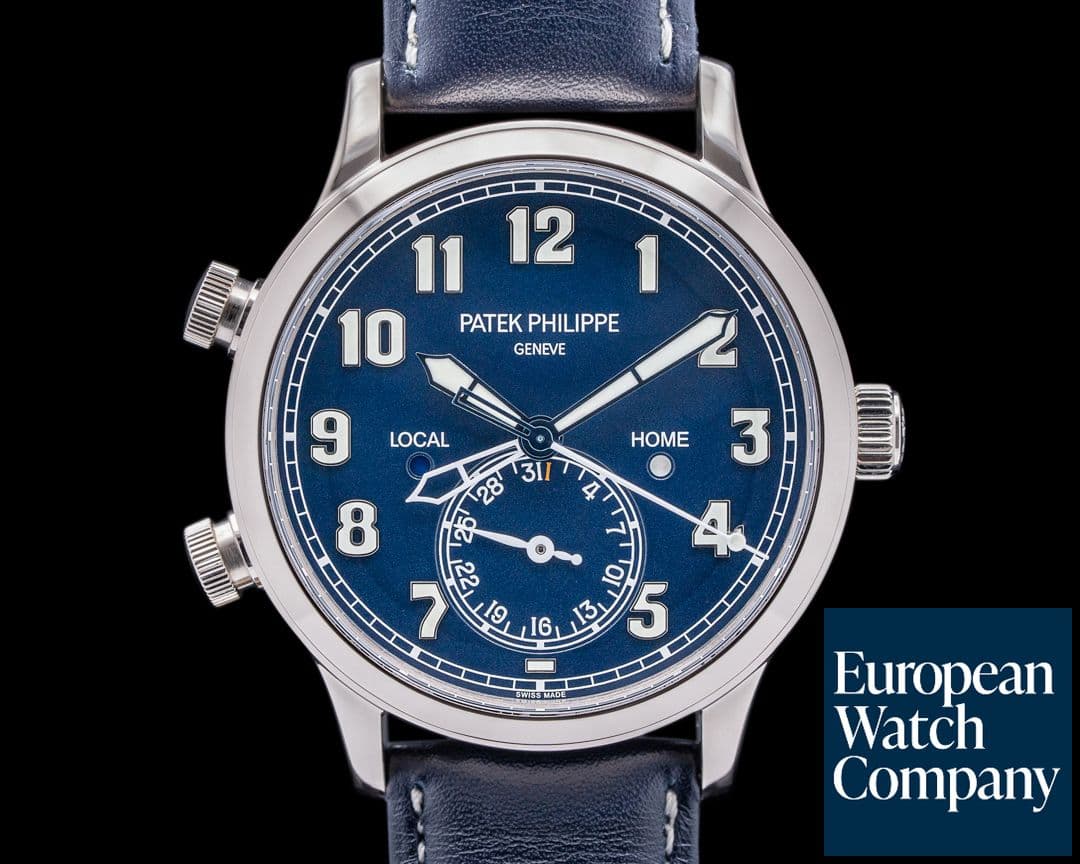 Image of Patek Philippe Calatrava 5524G Pilot Travel Time 18k White Gold