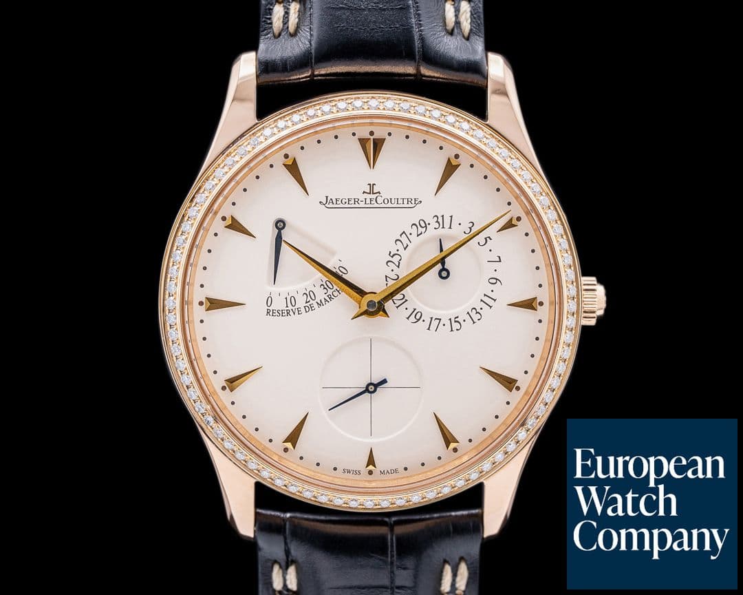 Image of Jaeger LeCoultre Master Grande Ultra Thin Silver Dial Diamond Bezel RG 