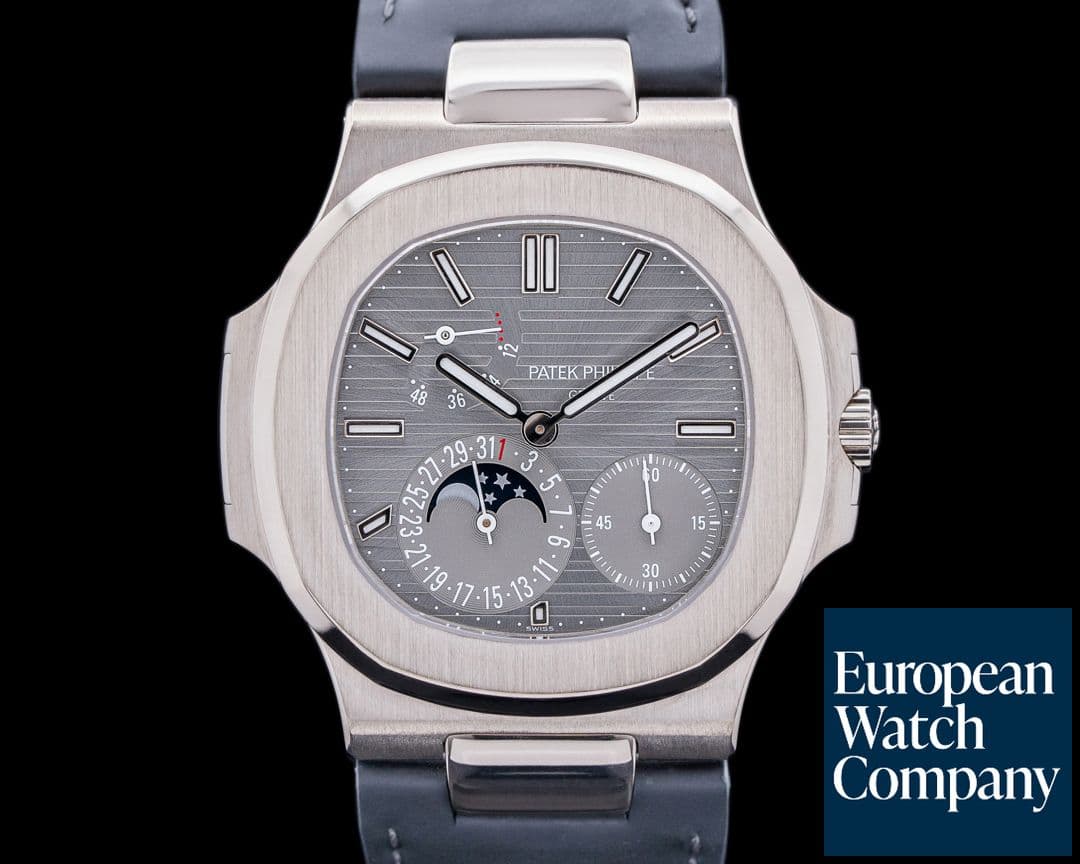 Image of Patek Philippe Nautilus 5712G Power Reserve Moonphase 18K White Gold