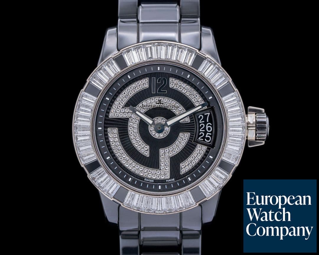 Image of Jaeger LeCoultre Master Compressor Diver Diamond Set Black Ceramic RARE