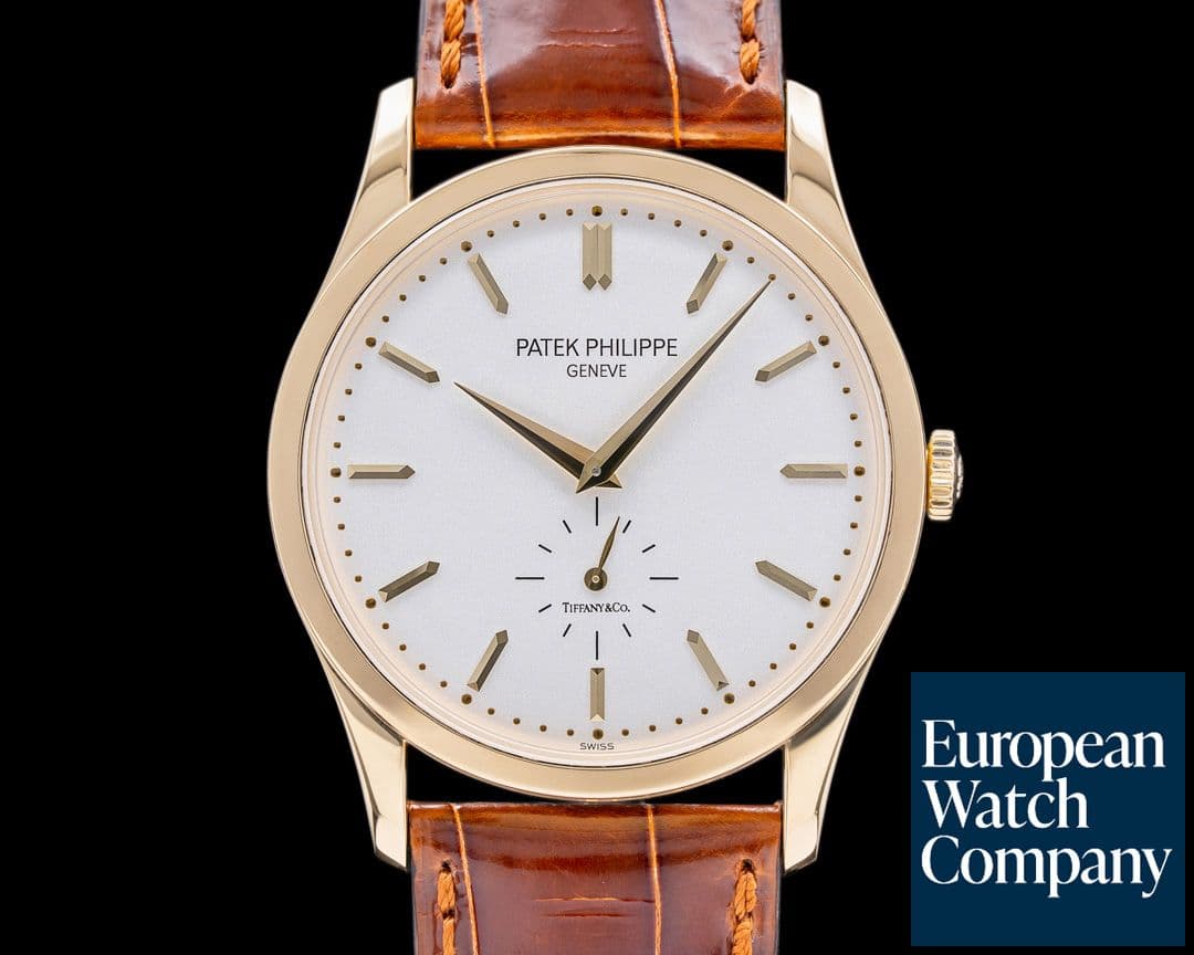 Image of Patek Philippe Calatrava 5196J "TIFFANY & CO" 18K Yellow Gold Manual Wind 