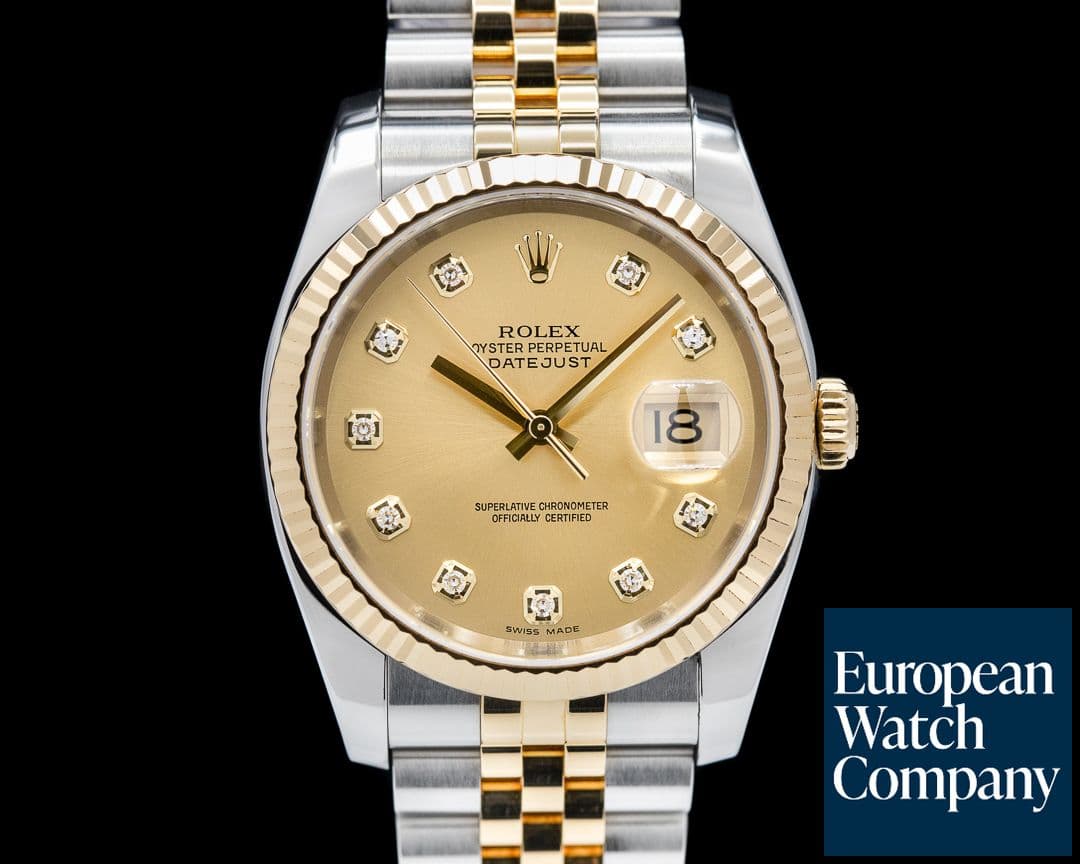 Image of Rolex Datejust Champagne Diamond Dial 18K / SS
