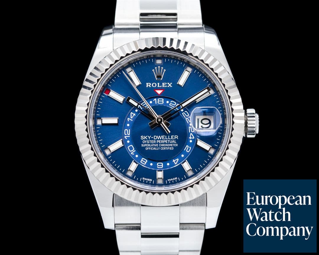 Image of Rolex Sky Dweller 326934 Steel Blue SS Oyster Bracelet 