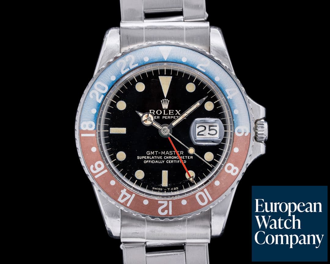 Image of Rolex Vintage GMT Master 1675 Gilt Dial Pepsi c. 1965 NICE 