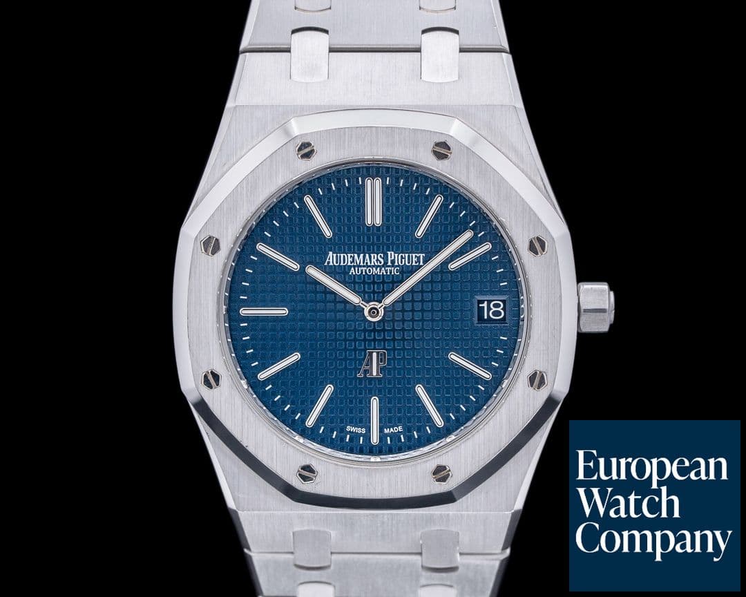 Image of Audemars Piguet Royal Oak Extra Thin "50th Anniversary" Blue Dial SS 16202ST