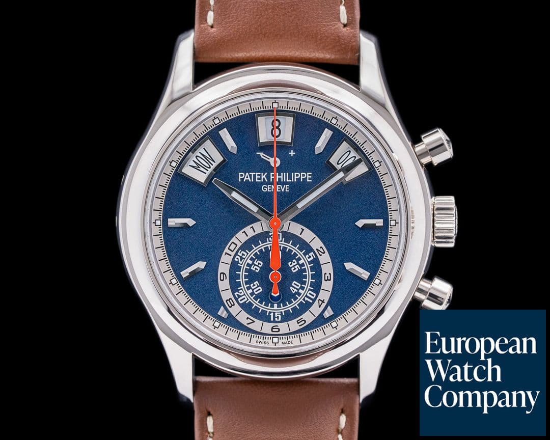 Image of Patek Philippe Annual Calendar 5960/01G Chronograph White Gold Blue Dial