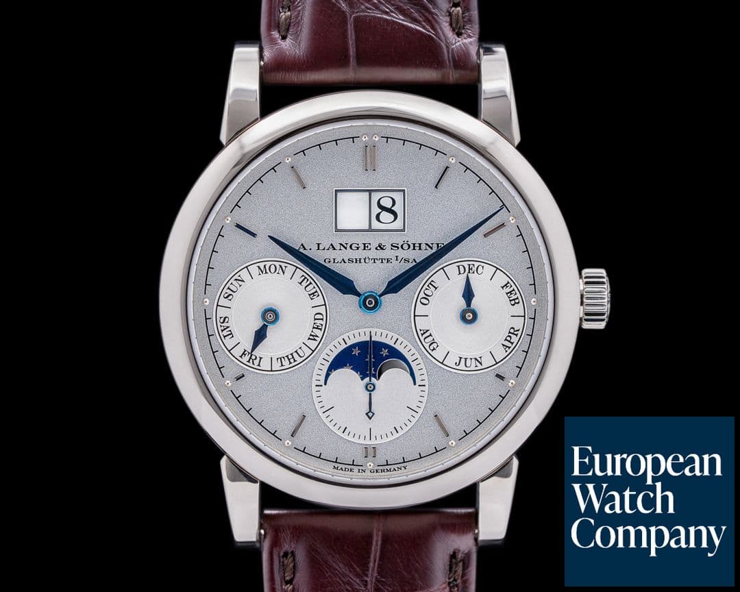 Image of A. Lange and Sohne Saxonia Annual Calendar 330.026 18K White Gold LANGE SERVICE