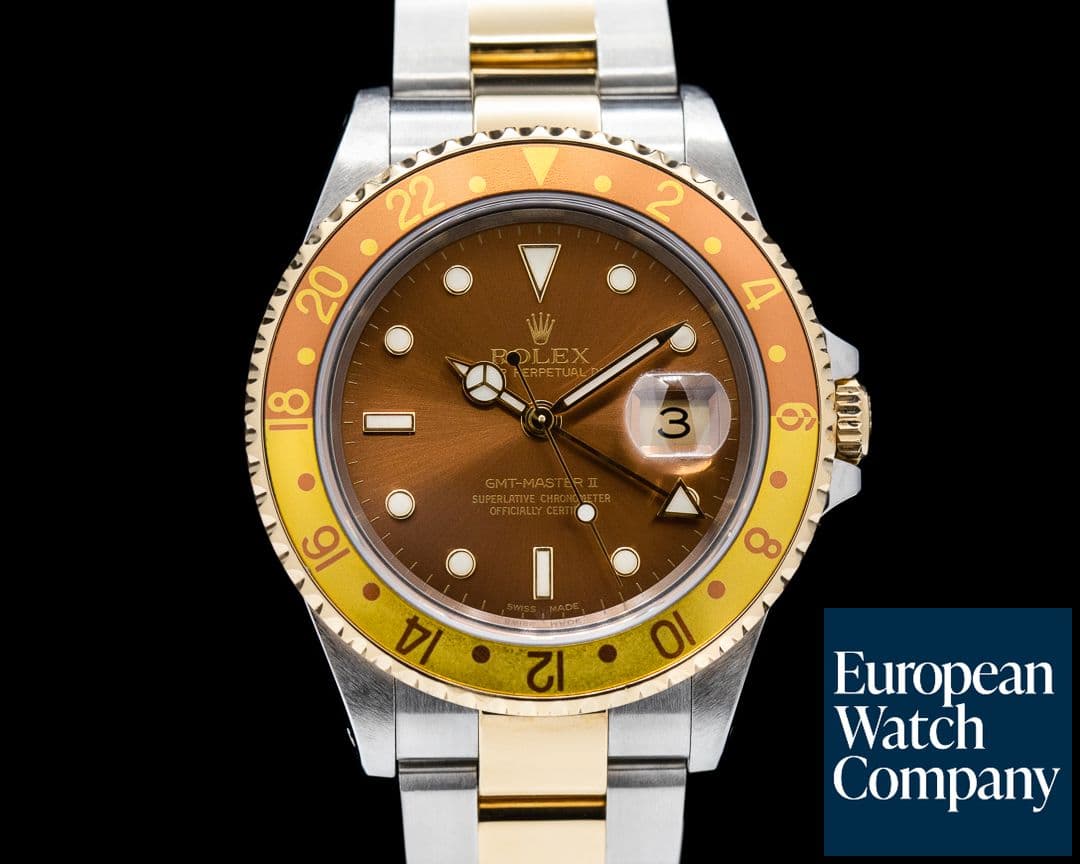 Image of Rolex GMT Master II Root Beer Dial 18K / SS FULL SET & SERVICED