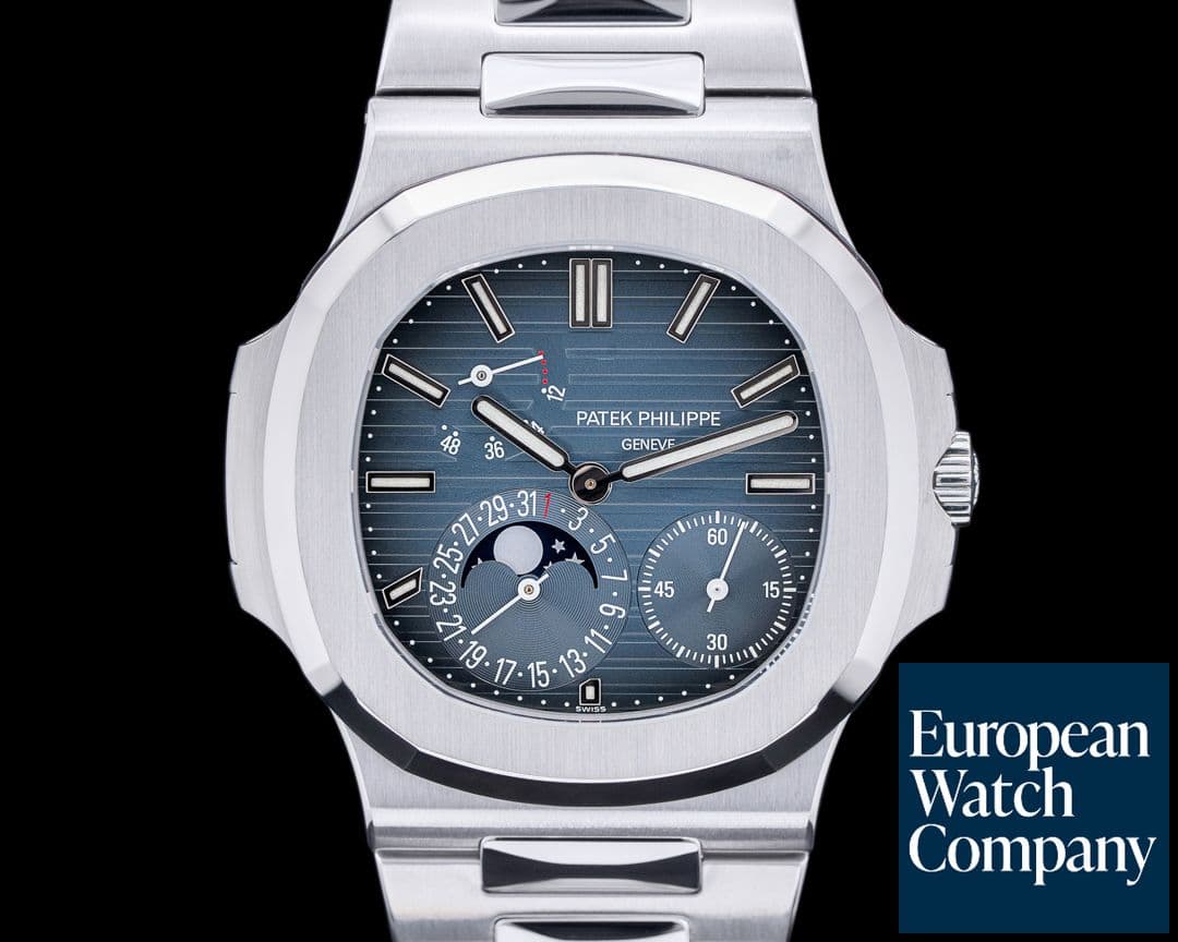 Image of Patek Philippe Jumbo Nautilus 5712 Moonphase Power Reserve SS 