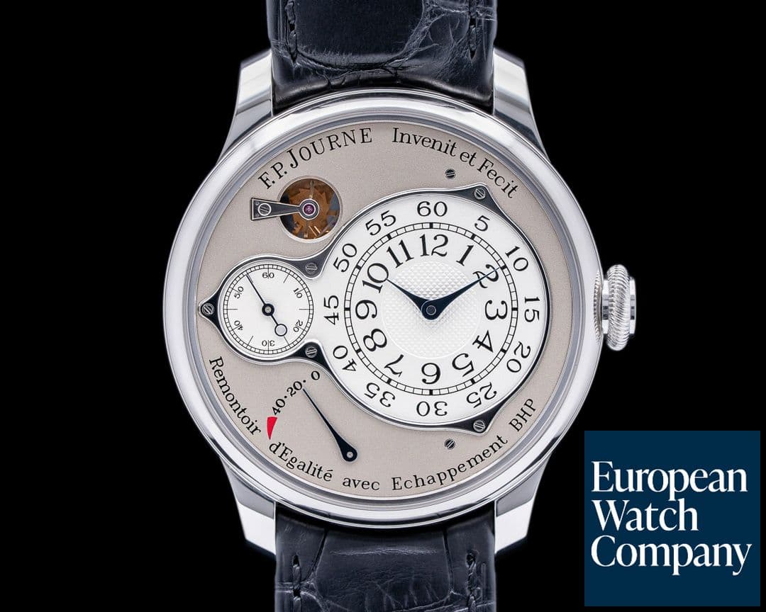 Image of F. P. Journe Chronometre Optimum Platinum Silver Dial  40MM