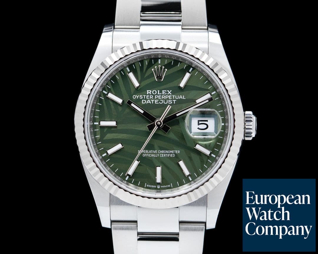 Image of Rolex Datejust Green "Palm" Dial / Oyster Bracelet 2022